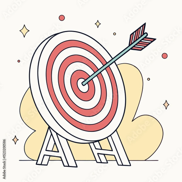 Obraz Target illustration for success