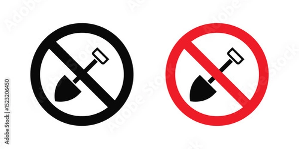 Obraz No digging sign