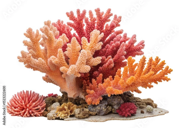 Fototapeta Coral Isolated on a transparent background.