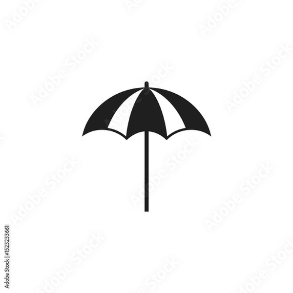 Obraz beach umbrella icon vector design template in white background