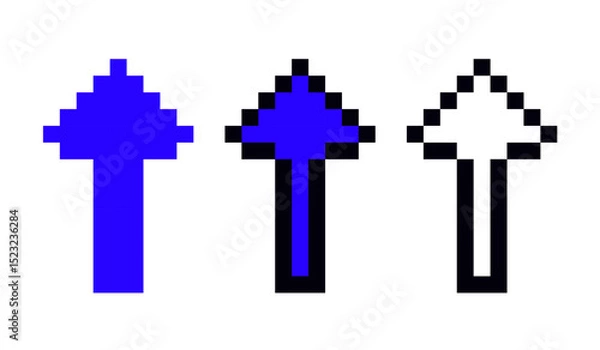 Obraz Arrow pixel art simple hand drawn minimalist illustration with cute 8-bit old-fashioned style objects for retro computer game design