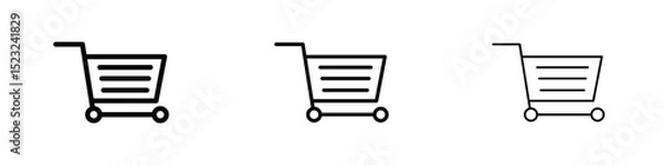 Fototapeta Shopping icon editable. Design template vector