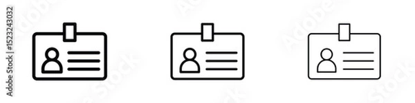 Fototapeta ID badge icon editable. Design template vector