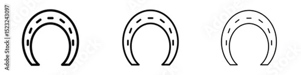 Obraz Horseshoe icon editable. Design template vector
