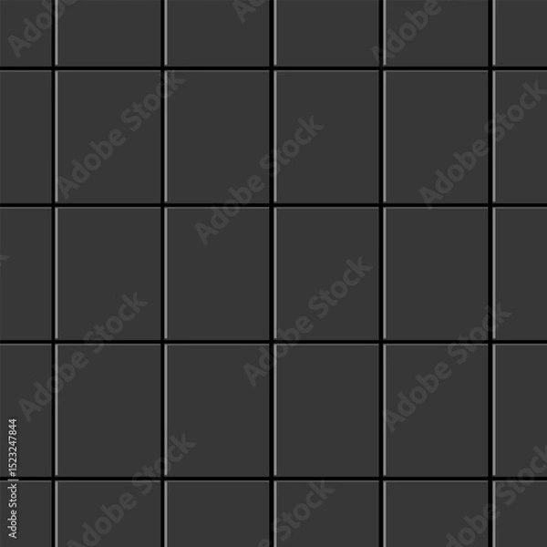 Obraz Seamless mosaic texture consisting of gray volumetric rectangular tiles. Vector background. Eps 10. for the design of your backgrounds and scenes