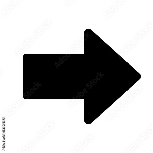 Obraz Simple Black Right Arrow Icon
