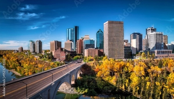 Obraz downtown skyline of edmonton alberta canada urban cityscape skyline buildings architecture skyscrapers modern