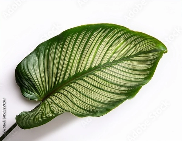 Obraz calathea foliage exotic tropical leaf isolated on white background
