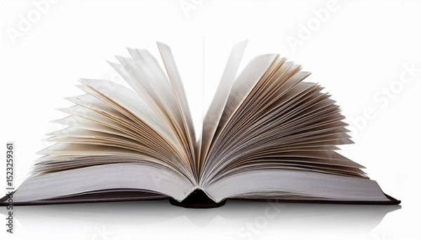 Obraz isolated open book for reading and learning