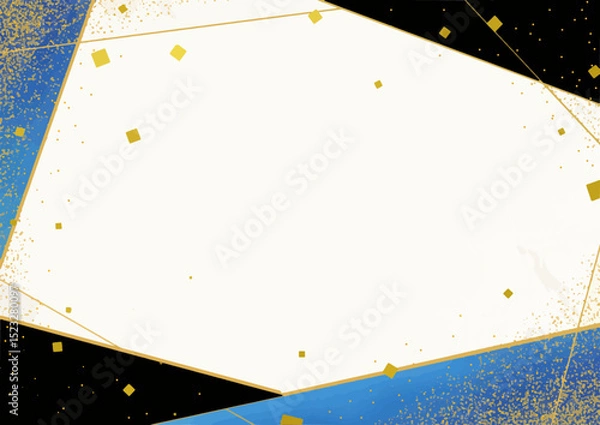 Obraz 青地の和風フレーム