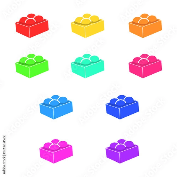 Obraz 아이들의 블럭 장난감 벡터