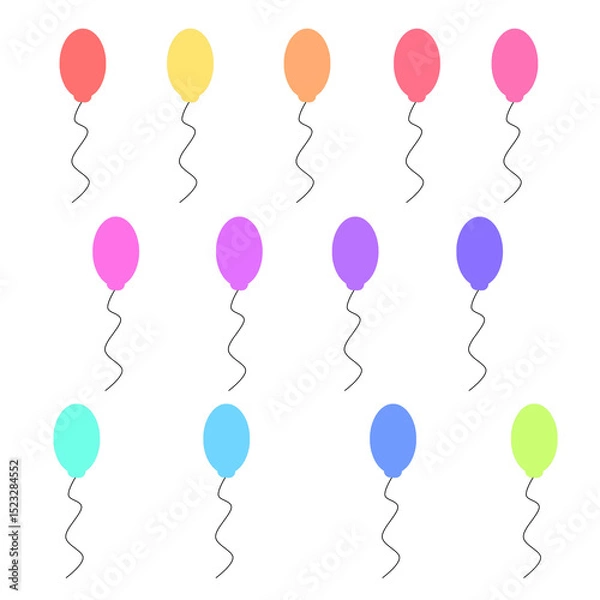 Fototapeta 풍선들이 두둥실 벡터