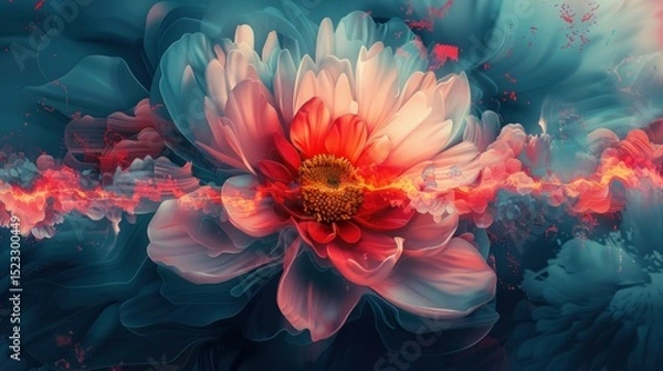 Obraz Vibrant floral surrealism (1)