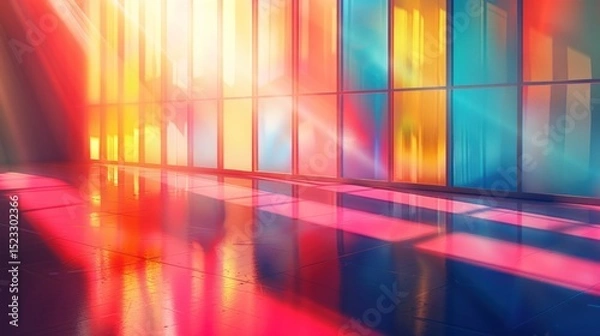 Obraz Vibrant interior, colorful reflections