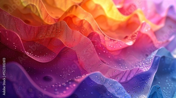 Obraz Vibrant, layered rainbow fabric