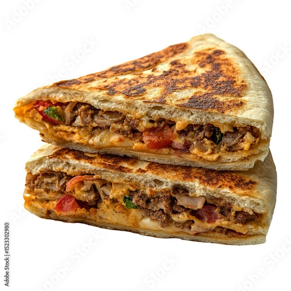 Fototapeta Murtabak sandwich isolated on transparent background