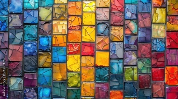 Obraz Vibrant mosaic tile pattern (1)