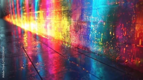 Obraz Vibrant Neon Wall Path