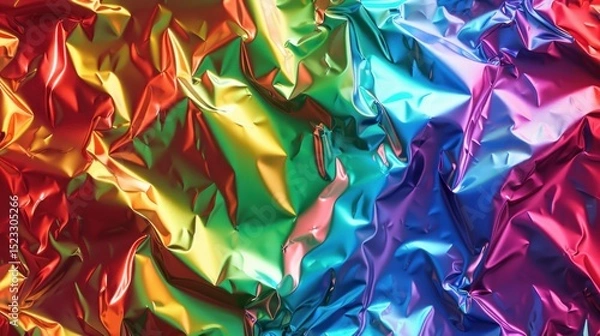 Obraz Vibrant rainbow foil texture