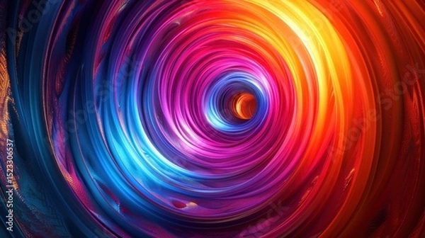 Obraz Vibrant swirling colors in concentric circles