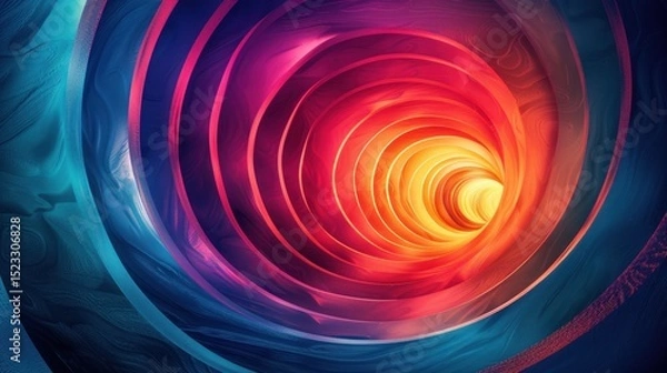 Obraz Vibrant swirling tunnel