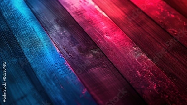 Obraz Vibrant wood planks in vibrant hues