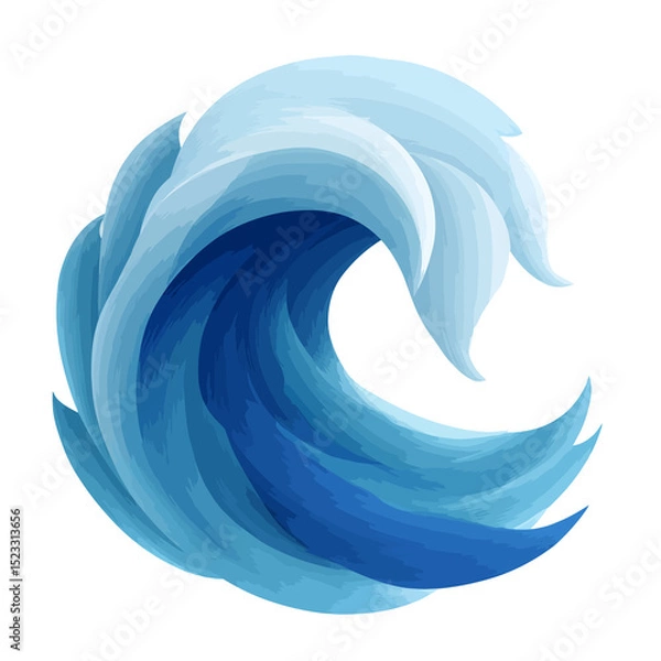 Obraz Stylized Blue Wave Vector