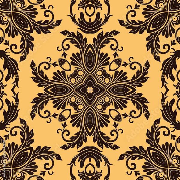 Fototapeta Vector damask seamless pattern