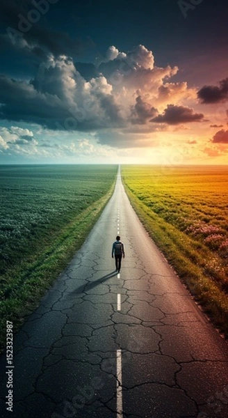 Obraz man on the road