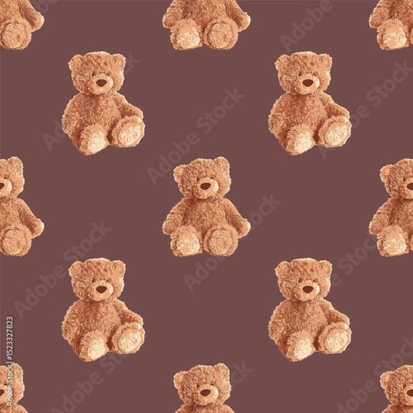Obraz Seamless Teddy Bears Pattern 14 June 2025