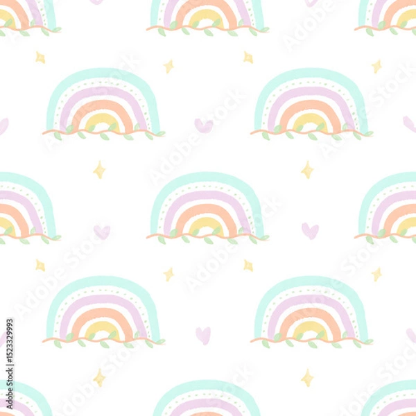 Obraz Cotton Candy Rainbows Aesthetic Pattern