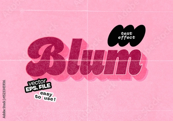 Fototapeta Retro Shadow Script Text Effect