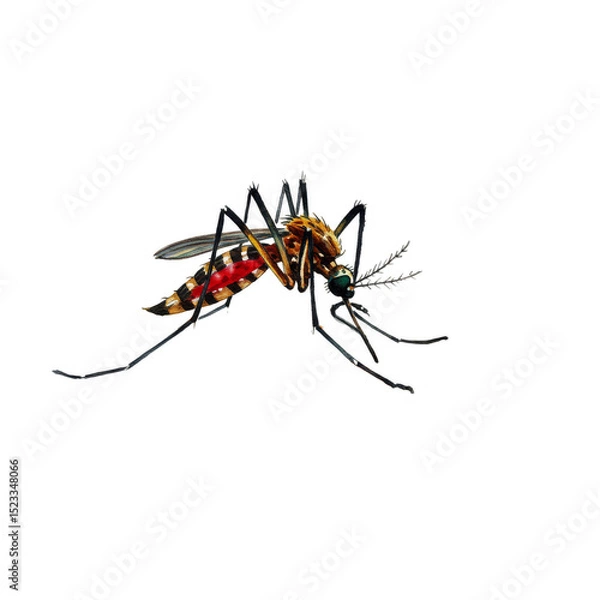 Fototapeta Illustration of Isolated Mosquito Insect with Transparent Background