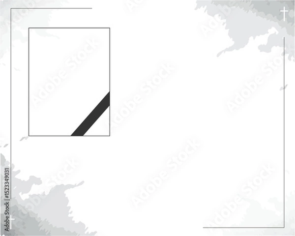 Fototapeta Professional digital funeral template in AI format. Fully customizable