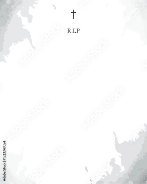 Fototapeta Simple and clean funeral invite card for digital use, in Illustrator vector