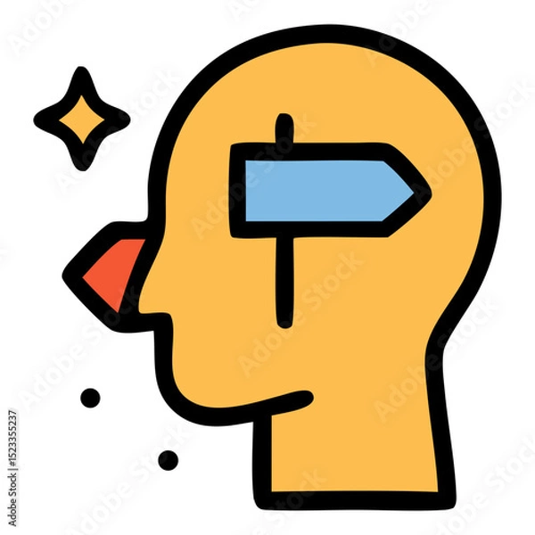 Fototapeta  decision making Icon, Filled Line style icon vector illustration, Suitable for website, mobile app, print, presentation, infographic and any other project.