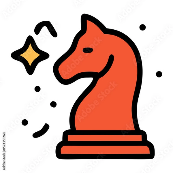 Fototapeta  competitive advantage Icon, Filled Line style icon vector illustration, Suitable for website, mobile app, print, presentation, infographic and any other project.