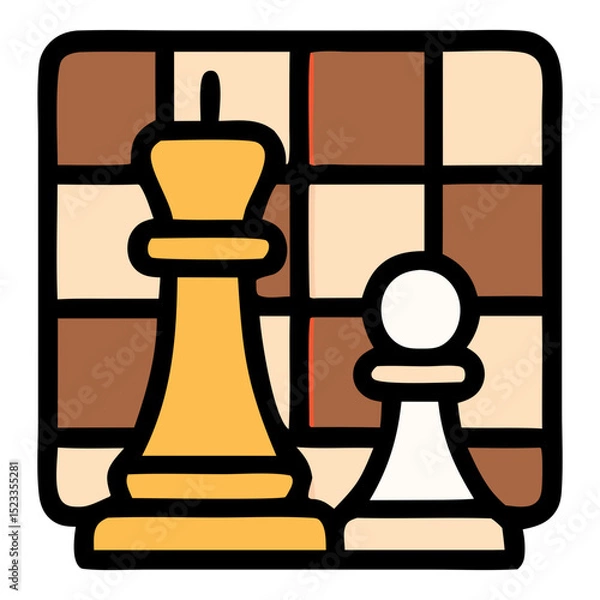 Fototapeta  strategic management Icon, Filled Line style icon vector illustration, Suitable for website, mobile app, print, presentation, infographic and any other project.