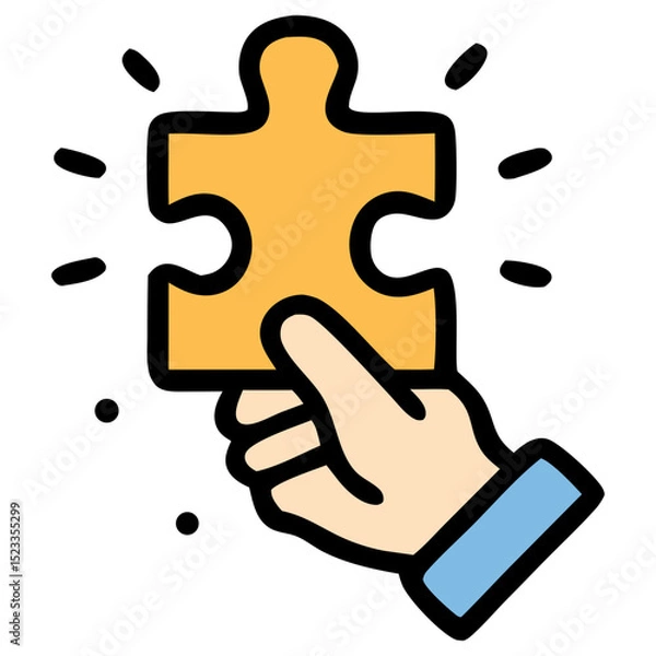 Fototapeta  problem solving Icon, Filled Line style icon vector illustration, Suitable for website, mobile app, print, presentation, infographic and any other project.