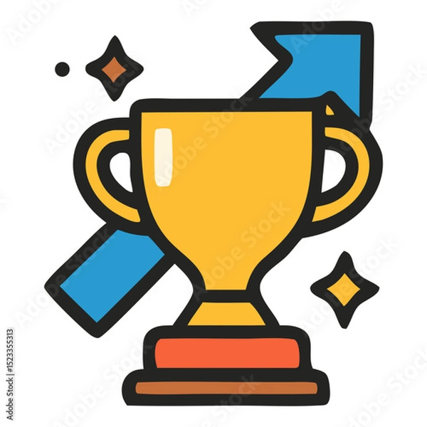 Fototapeta  competitive advantage Icon, Filled Line style icon vector illustration, Suitable for website, mobile app, print, presentation, infographic and any other project.