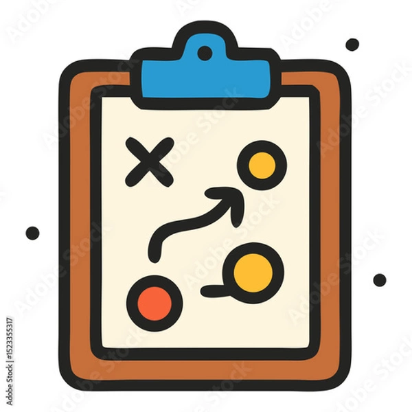 Fototapeta  business planning Icon, Filled Line style icon vector illustration, Suitable for website, mobile app, print, presentation, infographic and any other project.