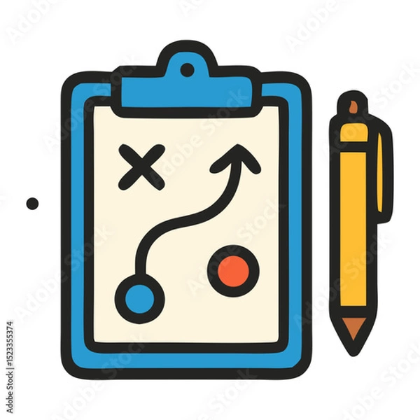 Fototapeta  tactical approach Icon, Filled Line style icon vector illustration, Suitable for website, mobile app, print, presentation, infographic and any other project.
