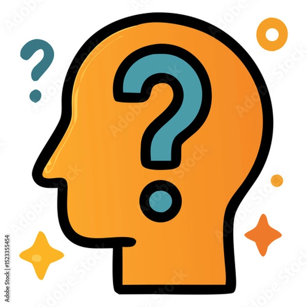 Fototapeta question mark in the head