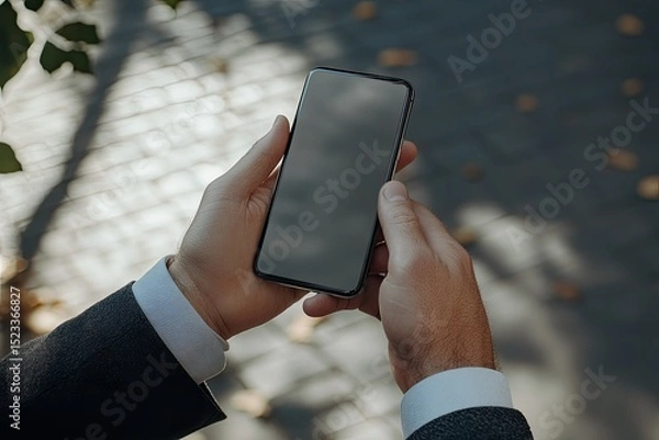 Fototapeta Ultra Hd Image of Business Man Using His Mobile Phone