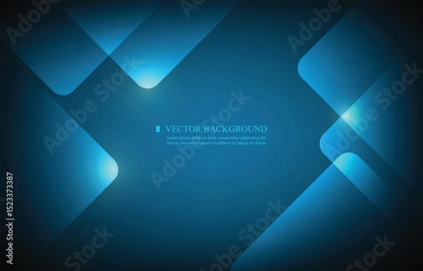 Obraz geometric square shape.technology blue wallpaper.