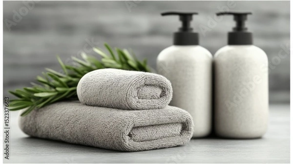 Obraz Spa towels and bottles