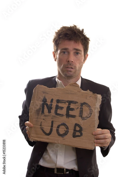 Obraz desperate white collar worker