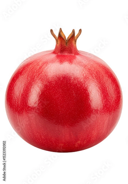 Fototapeta Isolated Transparent Background of A Ripe Red Pomegranate Fruit