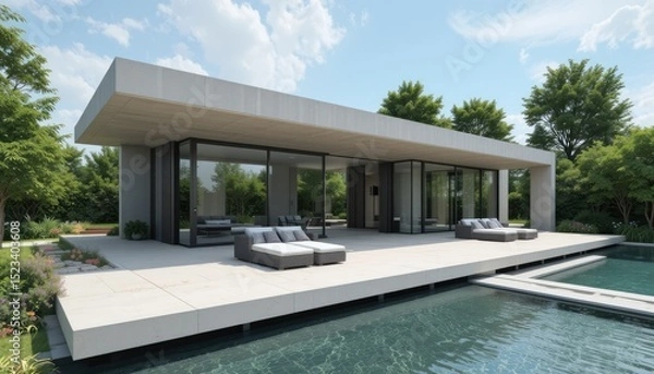 Obraz swimming pool in hotel resort