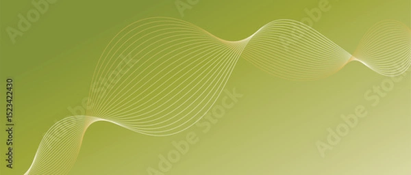 Fototapeta Abstract wave lines in color gradient on minimalist background. Futuristic and dynamic look, perfect for tech, digital, and modern design projects.